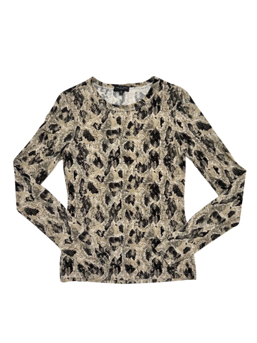 Rag and Bone Sabeen Snake Print Long-Sleeve Shirt Size Small - Picture 5 of 10